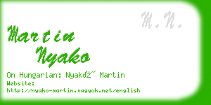 martin nyako business card